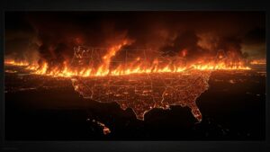 Estados Unidos em chamas